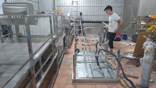 Máy rửa trái cây công nghiệp-inox Thanh Hưng