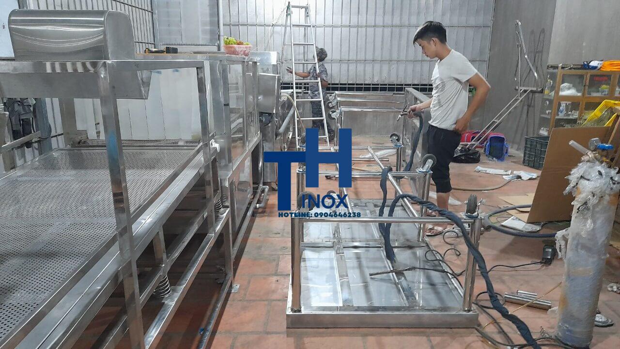 Máy rửa trái cây công nghiệp-inox Thanh Hưng